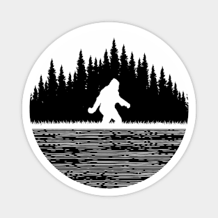 Bigfoot & Trees Magnet